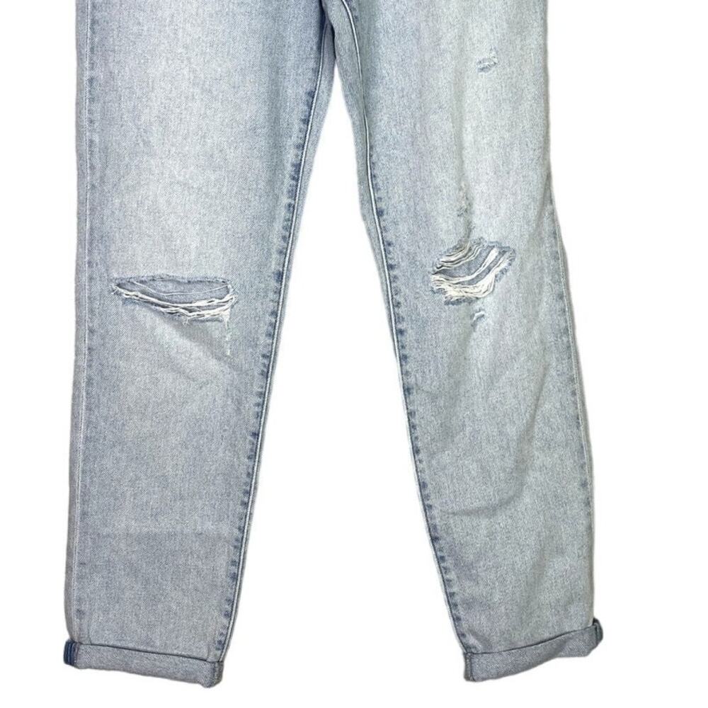 NWT Pistola Presley Relaxed Straight Leg Distressed High Rise Jean 26 Light Blue - Picture 4 of 15